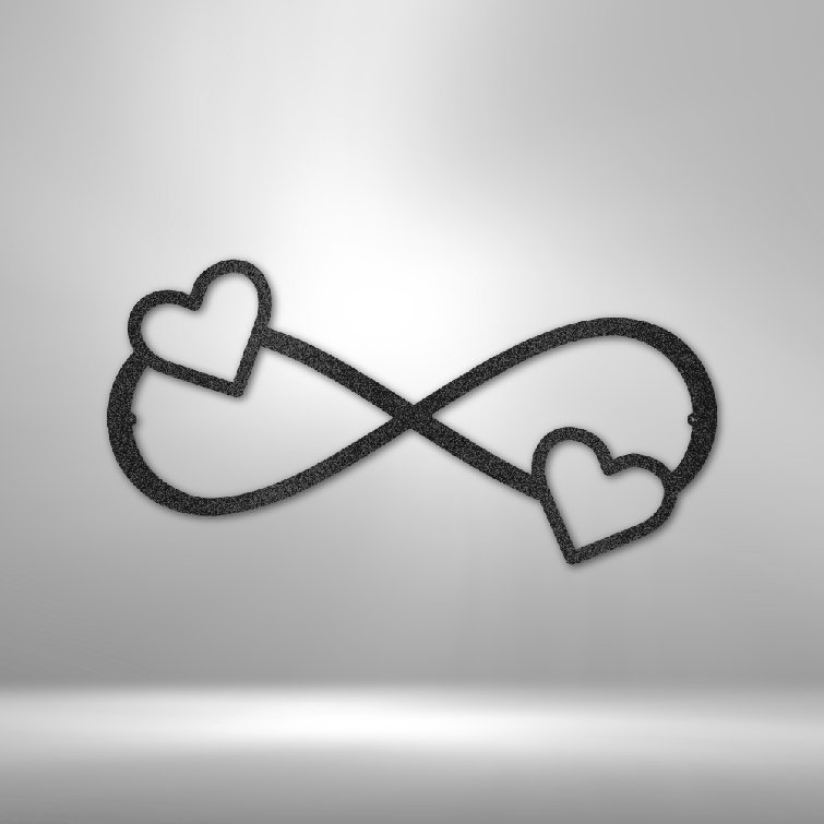 Latitude Run® Double Heart Infinity Steel Wall Décor Wayfair